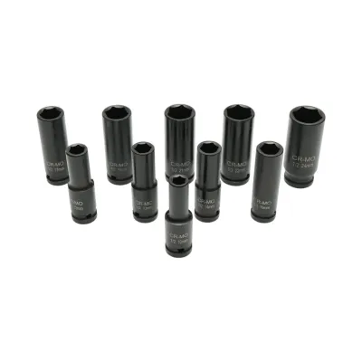 Trusa chei tubulare de impact lungi 10-24mm, patrat 1/2 inch Cr-Mo 10 piese Breckner Germany - imagine 4