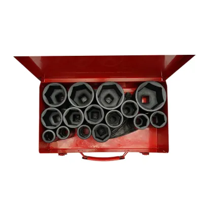 Trusa chei tubulare de impact lungi 22-60mm, patrat 3/4 inch Cr-Mo 15 piese Breckner Germany - imagine 3