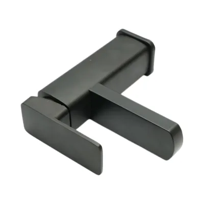 Baterie lavoar patrata negru mat, monocomanda, furtunuri incluse Breckner Germany - imagine 6