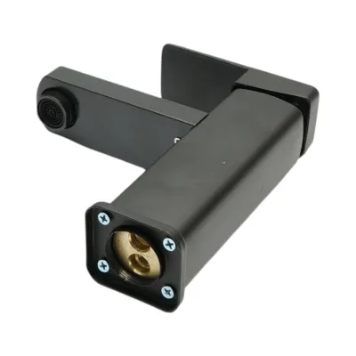 Baterie lavoar patrata negru mat, monocomanda, furtunuri incluse Breckner Germany - imagine 8