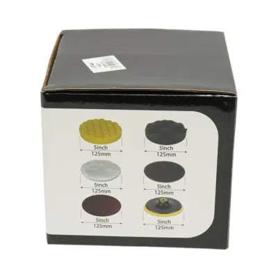 Set slefuire si polisare 125mm Velcro, bureti polisare, pad lana, pad abraziv, discuri abrazive P80, P120, P180, adaptor M14 pentru polizor unghiular si bormasina 9 piese Breckner Germany - imagine 10