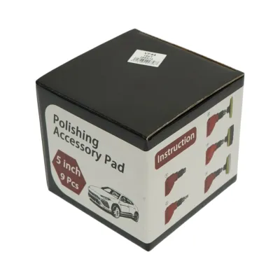 Set slefuire si polisare 125mm Velcro, bureti polisare, pad lana, pad abraziv, discuri abrazive P80, P120, P180, adaptor M14 pentru polizor unghiular si bormasina 9 piese Breckner Germany - imagine 11