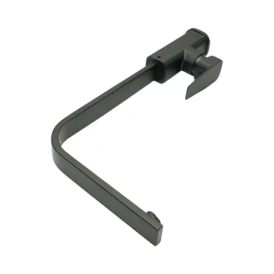 Baterie chiuveta bucatarie negru mat cu pipa inalta patrata, monocomanda, aliaj zinc, furtunuri incluse - imagine 7