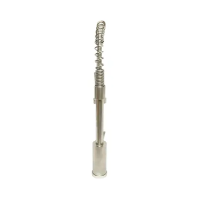 Baterie chiuveta bucatarie cu dus extractibil, arc flexibil, perlator 2 functii, inox satinat, aliaj zinc, furtunuri incluse - imagine 5