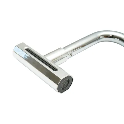 Baterie chiuveta bucatarie tip cascada, 4 functii de curgere, pipa rotativa 360 grade, monocomanda, crom lucios, aliaj zinc, furtunuri incluse - imagine 8