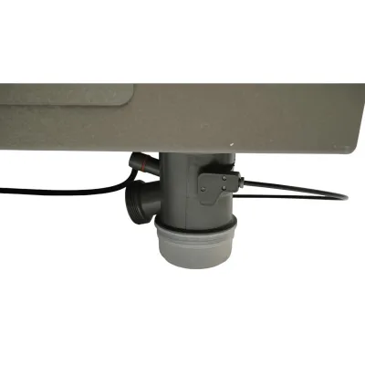 Chiuveta bucatarie multifunctionala din otel inoxidabil grafit mat PVD cu doua baterii, afisaj digital temperatura, doua cascade, dozator detergent, spalator pahare, scurgator, tava, tocator si accesorii incluse 75x46x22cm - imagine 14