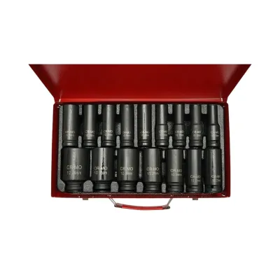 Trusa chei tubulare de impact lungi 10-36mm, patrat 1/2 inch Cr-Mo 16 piese Breckner Germany - imagine 2