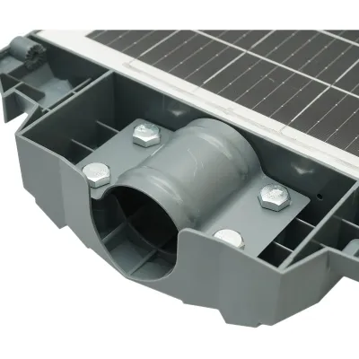 Lampa solara LED iluminat stradal 300W cu panou solar 20W, baterie LiFePO4 15000mAh, senzor miscare, telecomanda, prindere stalp IP65 Breckner Germany - imagine 12