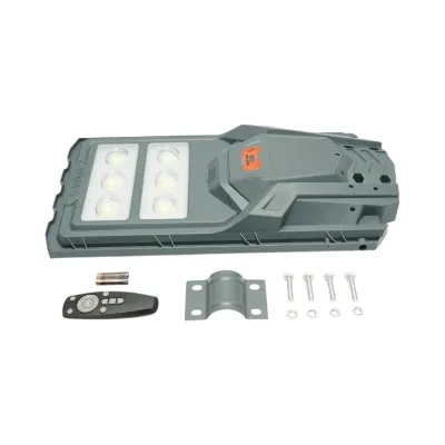 Lampa solara LED iluminat stradal 200W cu panou solar 17W, baterie LiFePO4 10000mAh, senzor miscare, telecomanda, prindere stalp IP65 Breckner Germany - imagine 5