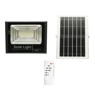 Proiector LED 200W, 6500K cu panou solar 12W, baterie LiFePO4 8000mAh si telecomanda IP67 Breckner Germany