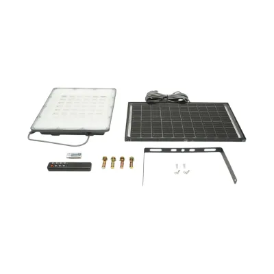 Proiector LED 300W, 6500K cu panou solar bifacial 30W, baterie LiFePO4 15000mAh si telecomanda IP66 Breckner Germany - imagine 5