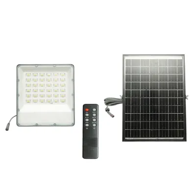 Proiector LED 300W, 6500K cu panou solar bifacial 30W, baterie LiFePO4 15000mAh si telecomanda IP66 Breckner Germany