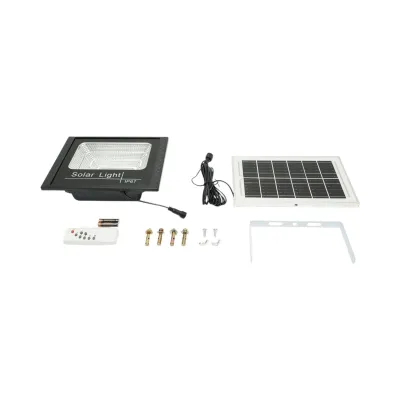 Proiector LED 60W, 6500K cu panou solar 6W, baterie LiFePO4 5000mAh si telecomanda IP67 Breckner Germany - imagine 3