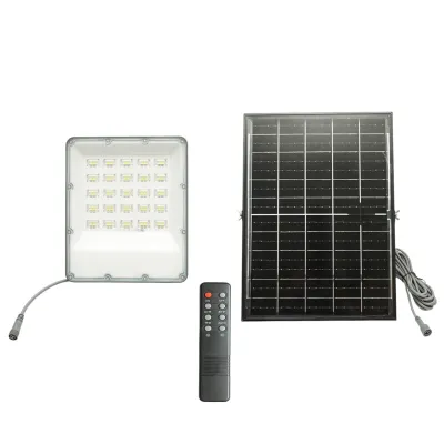 Proiector LED 400W, 6500K cu panou solar bifacial 40W, baterie LiFePO4 20000mAh si telecomanda IP66 Breckner Germany