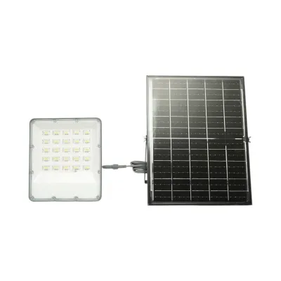 Proiector LED 400W, 6500K cu panou solar bifacial 40W, baterie LiFePO4 20000mAh si telecomanda IP66 Breckner Germany - imagine 2