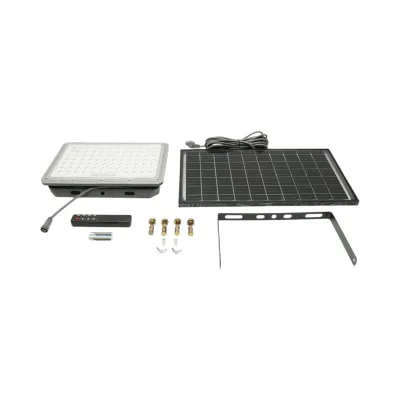 Proiector LED 300W, 6500K cu panou solar bifacial 30W, baterie LiFePO4 15000mAh si telecomanda IP66 Breckner Germany - imagine 5