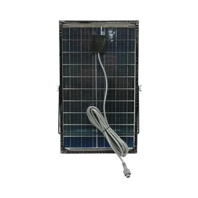 Proiector LED 300W, 6500K cu panou solar bifacial 30W, baterie LiFePO4 15000mAh si telecomanda IP66 Breckner Germany - imagine 11