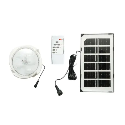 Plafoniera solara LED 50W, 6500K cu panou solar 3W, baterie LiFePO4 1800mAh, senzor crepuscular si telecomanda IP65 Breckner Germany