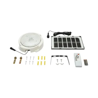 Plafoniera solara LED 50W, 6500K cu panou solar 3W, baterie LiFePO4 1800mAh, senzor crepuscular si telecomanda IP65 Breckner Germany - imagine 3