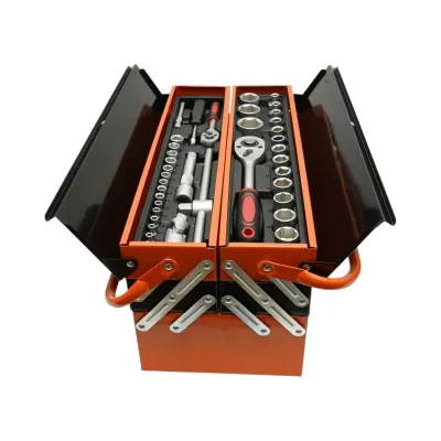 Trusa scule profesionala metalica rabatabila 5 nivele 168 piese Cr-V Breckner Germany - imagine 4
