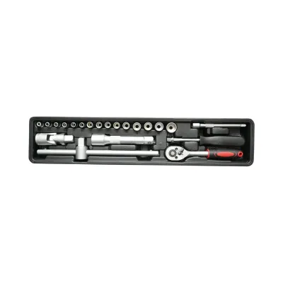 Trusa scule profesionala metalica rabatabila 5 nivele 168 piese Cr-V Breckner Germany - imagine 8