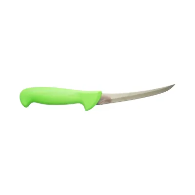 Cutit dezosat curbat profesional 15cm, lama otel 5Cr15MoV, maner Nylon verde Breckner Germany - imagine 3