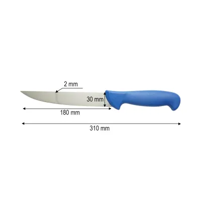 Cutit de transat si injunghiat profesional 18cm, lama otel 5Cr15MoV, maner Nylon albastru Breckner Germany - imagine 4