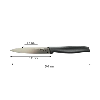Cutit decojit 10cm, lama otel 5Cr15MoV, maner PP negru Breckner Germany - imagine 4
