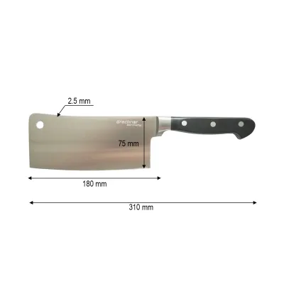 Satar profesional 18cm, lama otel 5Cr15MoV, maner ABS negru Breckner Germany - imagine 4