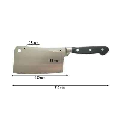 Satar profesional 18cm, lama otel 5Cr15MoV, maner ABS negru Breckner Germany - imagine 4