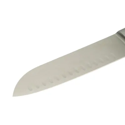 Cutit Santoku profesional 18cm, lama alveolata otel 5Cr15MoV, maner ABS negru Breckner Germany - imagine 6
