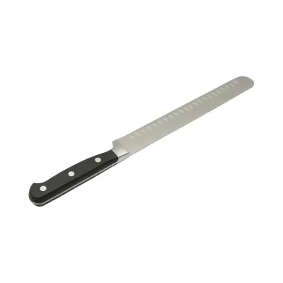 Cutit feliat profesional 25cm, lama alveolata otel 5Cr15MoV, maner ABS negru Breckner Germany - imagine 5