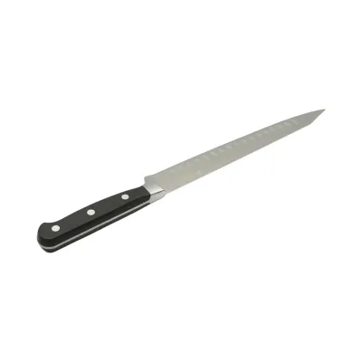 Cutit feliat profesional 25cm, lama alveolata otel 5Cr15MoV, maner ABS negru Breckner Germany - imagine 5