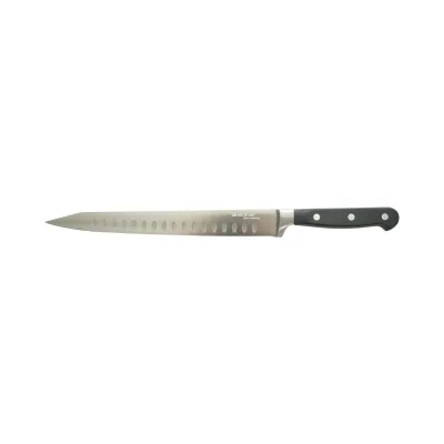 Cutit feliat profesional 25cm, lama alveolata otel 5Cr15MoV, maner ABS negru Breckner Germany