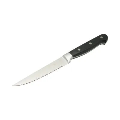 Cutit steak profesional 11cm, lama zimtata otel 5Cr15MoV, maner ABS negru Breckner Germany - imagine 2