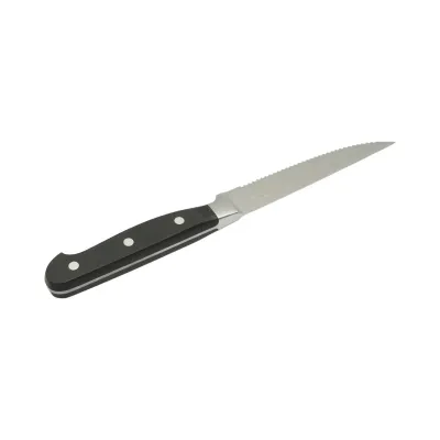 Cutit steak profesional 11cm, lama zimtata otel 5Cr15MoV, maner ABS negru Breckner Germany - imagine 5