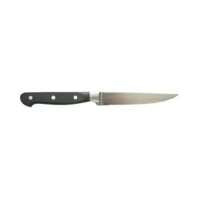 Cutit steak profesional 11cm, lama zimtata otel 5Cr15MoV, maner ABS negru Breckner Germany - imagine 3