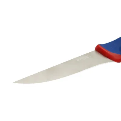 Cutit dezosat profesional 15cm, lama otel 5Cr15MoV, maner Nylon albastru-rosu Breckner Germany - imagine 6