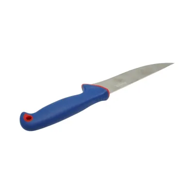 Cutit dezosat profesional 15cm, lama otel 5Cr15MoV, maner Nylon albastru-rosu Breckner Germany - imagine 5