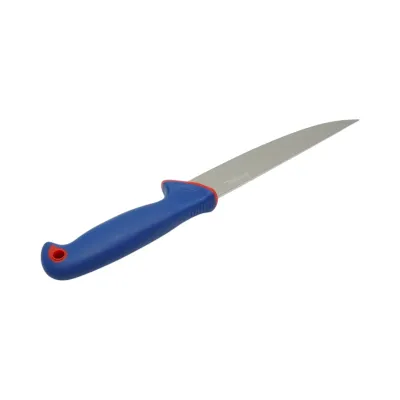 Cutit de transat si injunghiat profesional 18cm, lama otel 5Cr15MoV, maner Nylon albastru-rosu Breckner Germany - imagine 5