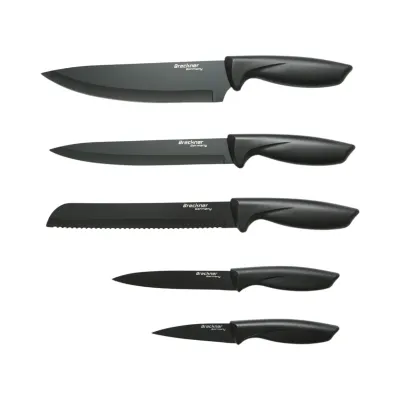 Set cutite bucatarie 7 piese cu suport acrilic si dispozitiv ascutit, lama otel 3Cr13, maner PP Breckner Germany - imagine 3