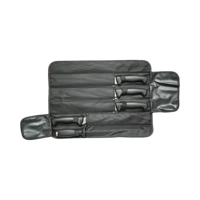 Set cutite macelarie profesionale 5 piese cu geanta, lama otel 5Cr15MoV, maner PP negru Breckner Germany - imagine 11
