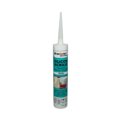 Silicon etansant acrilic negru interior vopsibil 300ml Breckner Germany