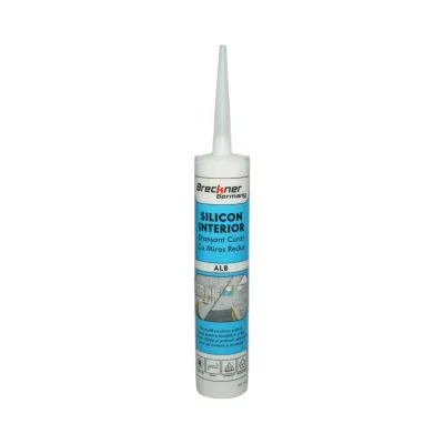 Silicon etansant neutral alb interior montare riflaje si panouri decorative 300ml Breckner Germany