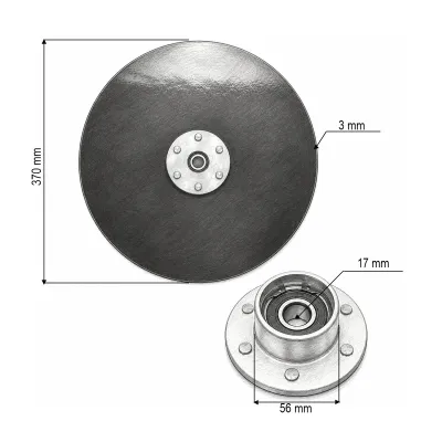 Disc brazdar deschizator semanatoare Maschio Gaspardo 370x3mm cod OEM 22505054, G15225500 - imagine 3