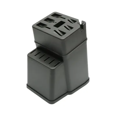 Set cutite bucatarie 15 piese cu suport, tocator si foarfeca, lama otel 3Cr13, maner PP negru Breckner Germany - imagine 15