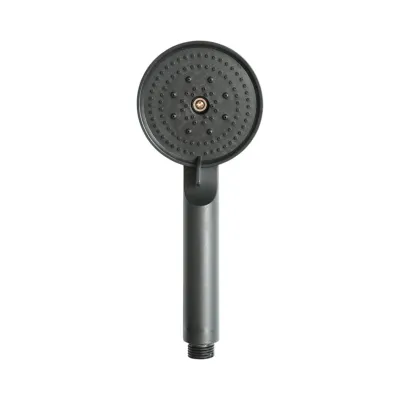 Para de dus baie rotunda, 5 functii, negru mat, plastic 85x220mm