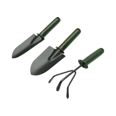 Set 3 unelte gradinarit cu lopatica, transplantor, cultivator si maner plastic Breckner Germany