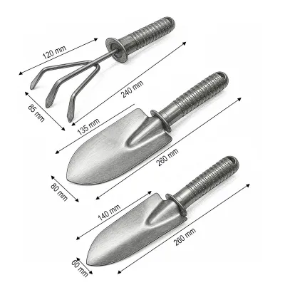 Set 3 unelte gradinarit cu lopatica, transplantor, cultivator si maner plastic Breckner Germany - imagine 3