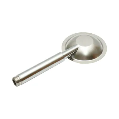 Para de dus baie rotunda, 1 functie tip ploaie, duze silicon, crom lucios, otel inoxidabil 100x225mm - imagine 5